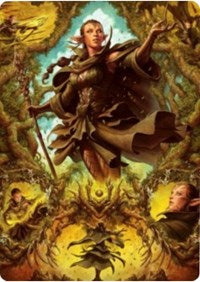 Nissa of Shadowed Boughs 2 Art Card [Zendikar Rising Art Series]-1
