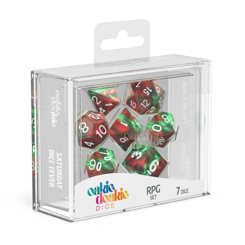 Oakie Doakie Dice RPG Set GemiDice - Bloody Jungle (7)-1