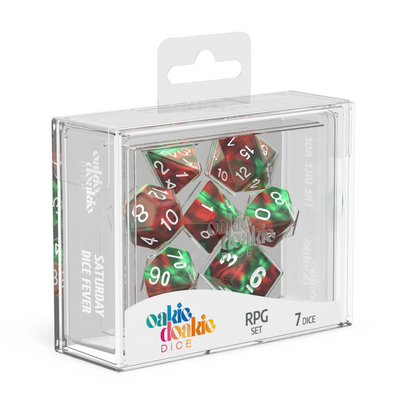Oakie Doakie Dice RPG Set GemiDice - Bloody Jungle (7)-1