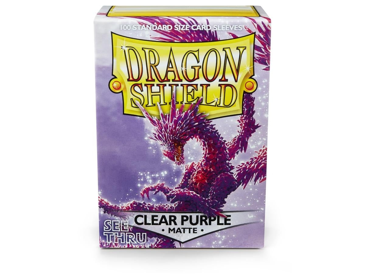 Sleeves - Dragon Shield - Box 100 - Clear Purple MATTE-1