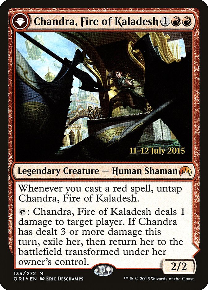 Chandra, Fire of Kaladesh // Chandra, Roaring Flame [Magic Origins Prerelease Promos]-1