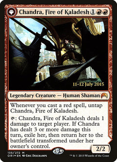 Chandra, Fire of Kaladesh // Chandra, Roaring Flame [Magic Origins Prerelease Promos]-1