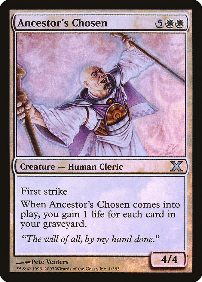 Ancestor's Chosen (Premium Foil) [Tenth Edition]-1