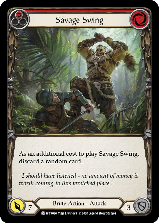 Savage Swing (Red) [U-WTR020] (Welcome to Rathe Unlimited)  Unlimited Rainbow Foil-1