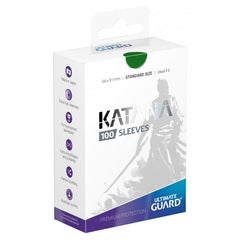 Ultimate Guard Katana Standard Size Sleeves Green (100)-1