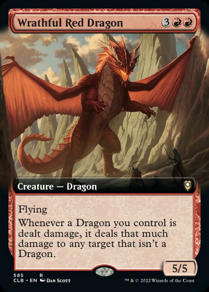Wrathful Red Dragon (Extended Art) [Commander Legends: Battle for Baldur's Gate]-1