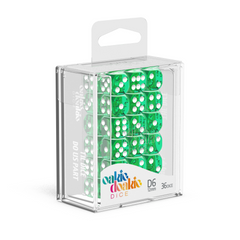 Oakie Doakie Dice D6 12 mm Translucent - Green (36)-1