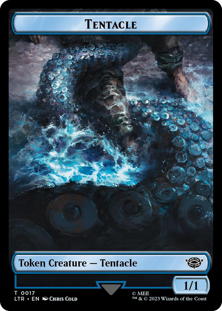 Tentacle // Food (0022) Double-Sided Token (Surge Foil) [The Lord of the Rings: Tales of Middle-Earth Tokens]-1