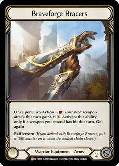 Braveforge Bracers [U-WTR116] (Welcome to Rathe Unlimited)  Unlimited Rainbow Foil-1