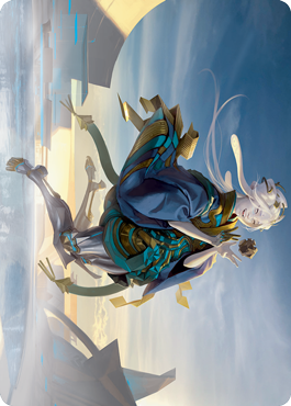 Moonfolk Puzzlemaker Art Card [Kamigawa: Neon Dynasty Art Series]-1