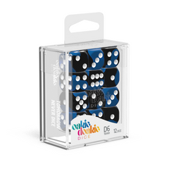 Oakie Doakie Dice D6 16 mm Glow in the Dark - Deep Ocean (12)-1