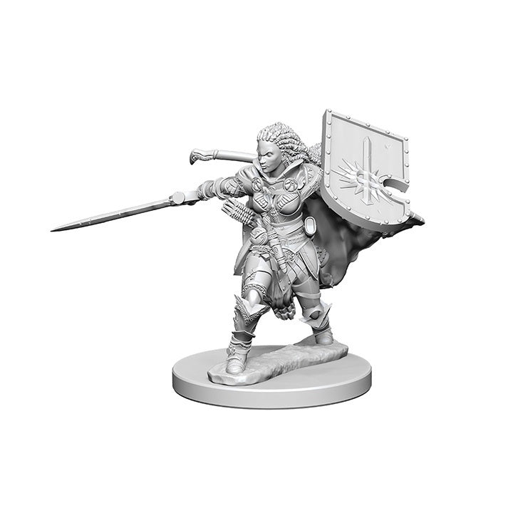 Pathfinder Deep Cuts Unpainted Miniatures Human Female Paladin-1