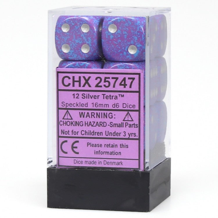 CHX 25747 Speckled 16mm d6 Silver Tetra Block (12)-1