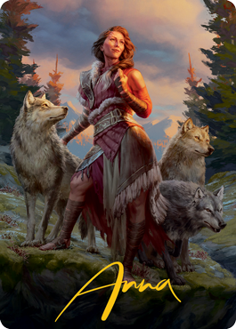 Arlinn, the Pack's Hope 1 Art Card (Gold-Stamped Signature) [Innistrad: Midnight Hunt Art Series]-1