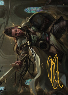 Shanna, Purifying Blade Art Card 1 (Gold-Stamped Signature) [Dominaria United Art Series]-1