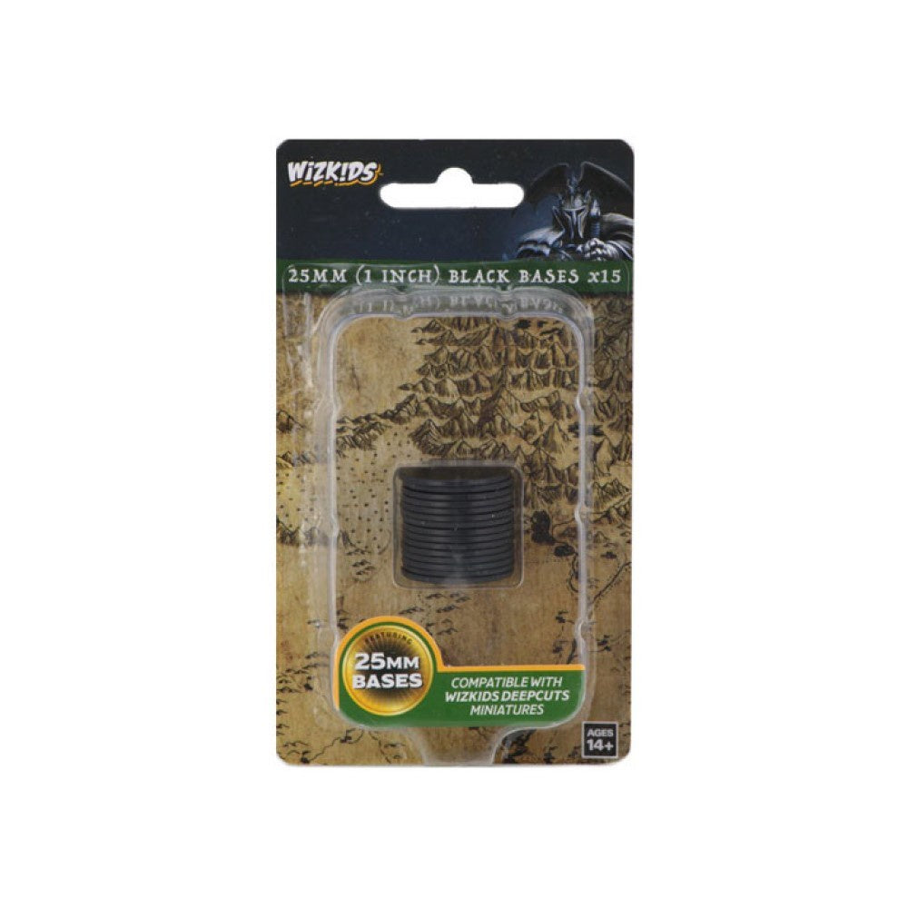 WizKids Deep Cuts Black 25mm Round Base 15ct-1