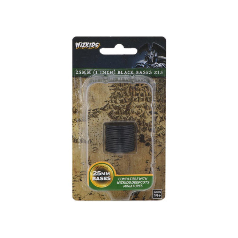 WizKids Deep Cuts Black 25mm Round Base 15ct-1