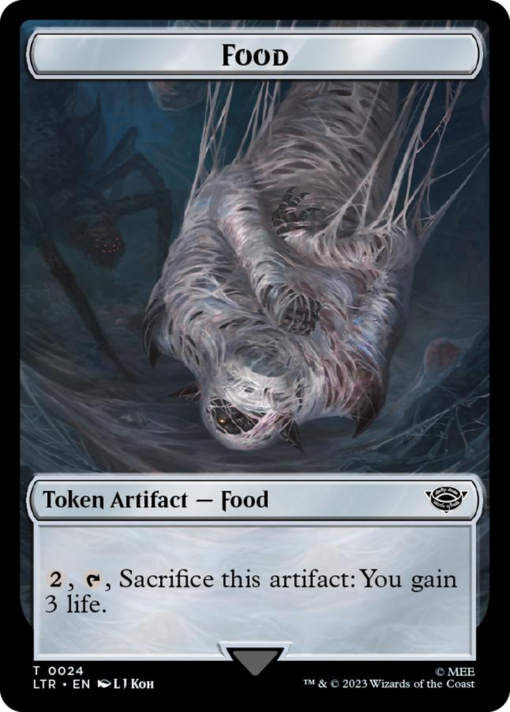 Treasure // Food (0024) Double-Sided Token (Surge Foil) [The Lord of the Rings: Tales of Middle-Earth Tokens]-2