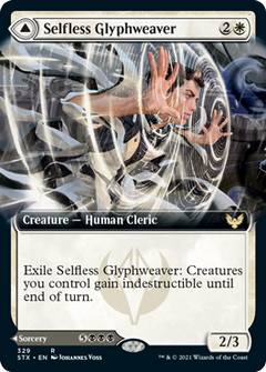 Selfless Glyphweaver // Deadly Vanity (Extended Art) [Strixhaven: School of Mages]-1