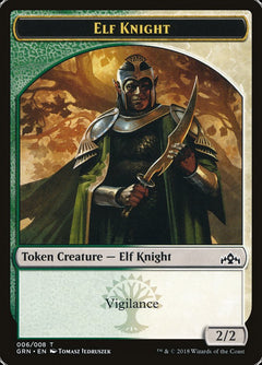 Saproling // Elf Knight Double-Sided Token [Guilds of Ravnica Guild Kit Tokens]-2