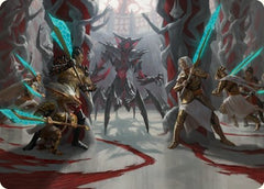 Goldwardens' Gambit Art Card [Phyrexia: All Will Be One Art Series]-1