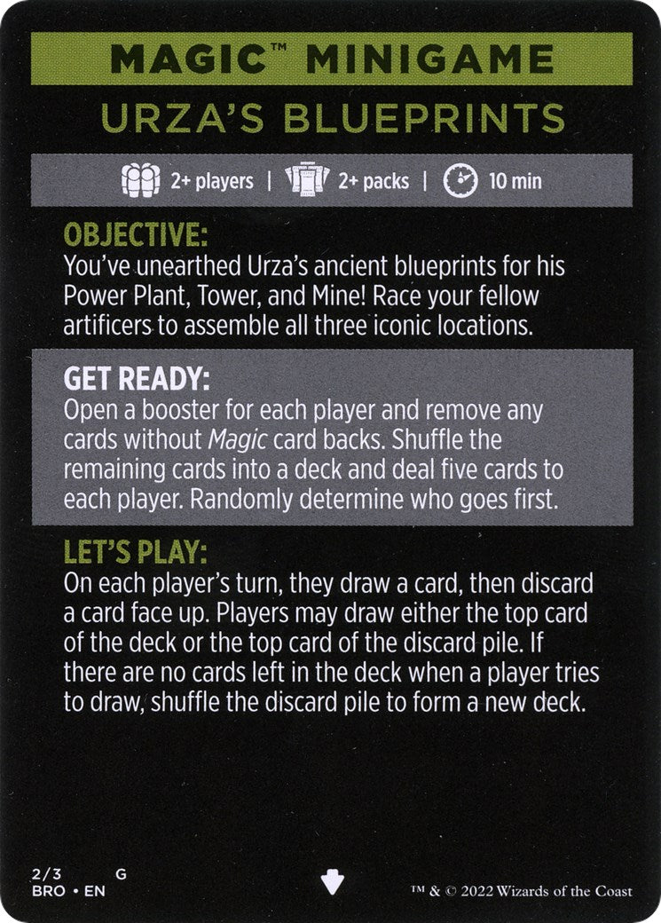 Urza's Blueprints (Magic Minigame) [The Brothers' War Minigame]-1