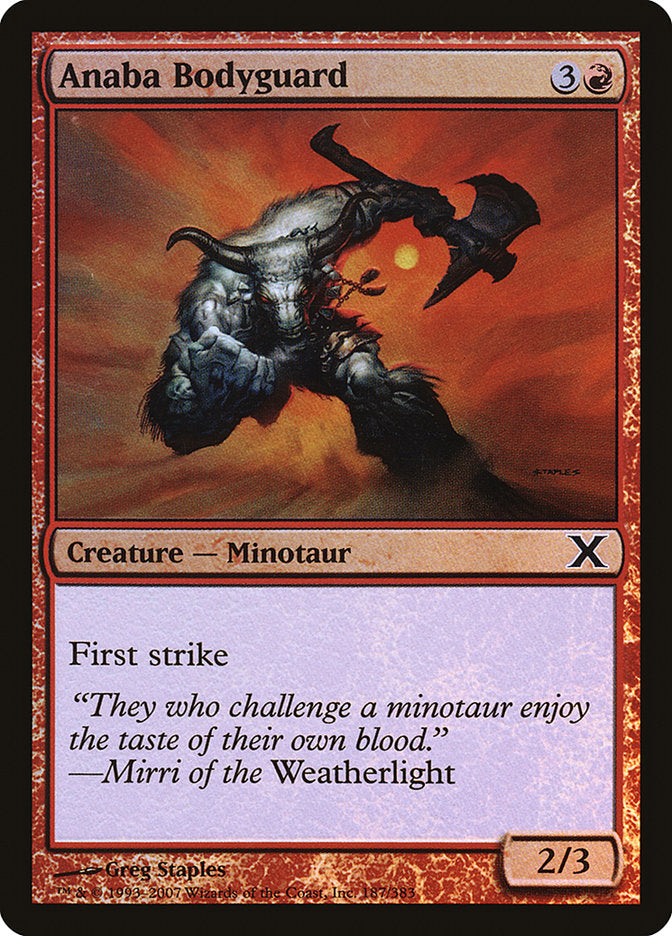 Anaba Bodyguard (Premium Foil) [Tenth Edition]-1