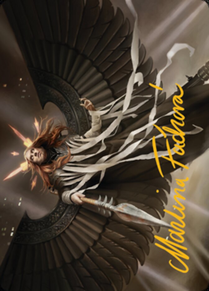 Angel of Suffering Art Card (Gold-Stamped Signature) [Streets of New Capenna Art Series]-1