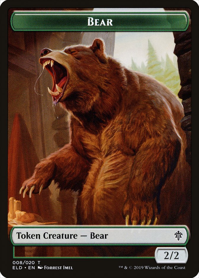 Bear Token [Throne of Eldraine Tokens]-1