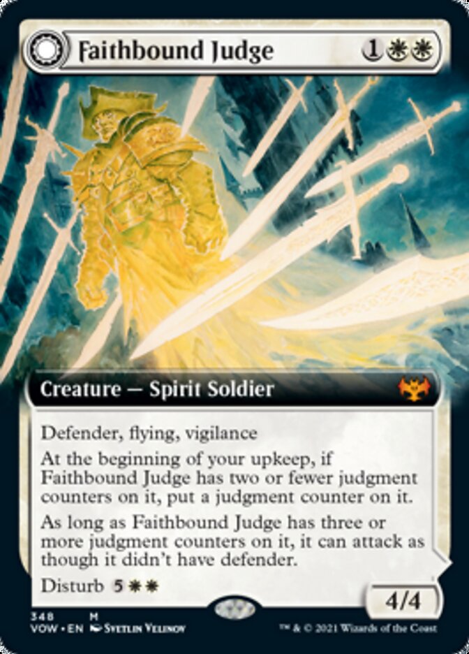 Faithbound Judge // Sinner's Judgment (Extended Art) [Innistrad: Crimson Vow]-1