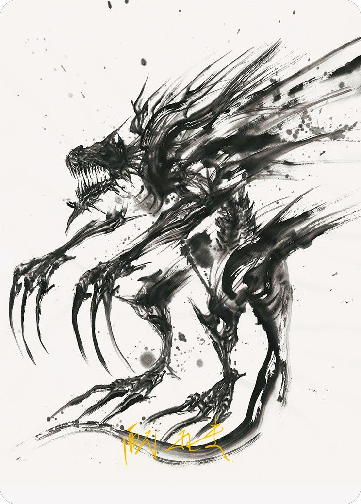 Phyrexian Obliterator Art Card (Gold-Stamped Signature) [Phyrexia: All Will Be One Art Series]-1