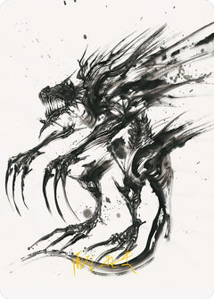 Phyrexian Obliterator Art Card (Gold-Stamped Signature) [Phyrexia: All Will Be One Art Series]-1