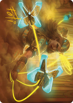 Bladehold War-Whip Art Card (Gold-Stamped Signature) [Phyrexia: All Will Be One Art Series]-1