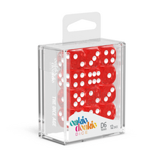 Oakie Doakie Dice D6 16 mm Speckled - Red (12)-1
