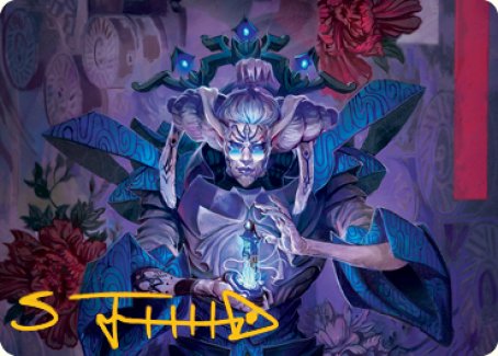 Tameshi, Reality Architect 1 Art Card (Gold-Stamped Signature) [Kamigawa: Neon Dynasty Art Series]-1