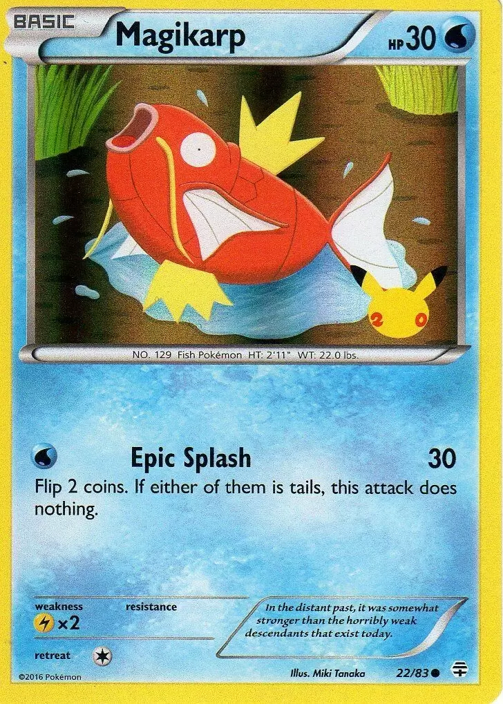 Magikarp (22/83) (20th Anniversary Stamp) [XY: Generations]-1