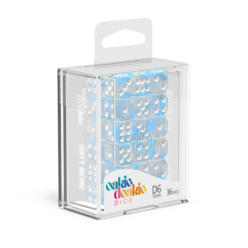Oakie Doakie Dice D6 12 mm Glow in the Dark - Arctic (36)-1
