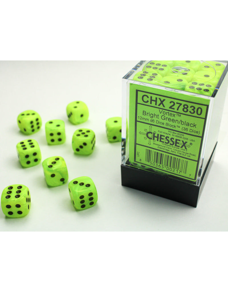 CHX 27830 Vortex Bright Green/Black 12mm D6 Block (36)-1