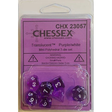 CHX 23057 Transparent Mini Purple/White 7-Die Set