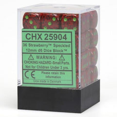 CHX 25904 Speckled 12mm d6 Strawberry Block (36)-1