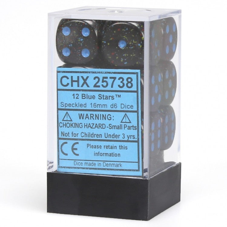 CHX 25738 Speckled 16mm d6 Blue Stars Block (12)-1