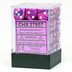 CHX 27857 Festive 12mm d6 Violet/White Block (36)-1