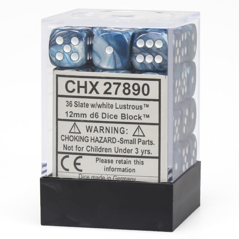 CHX 27890 Lustrous 12mm d6 Slate/White Block (36)-1