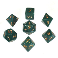 CHX 25415 Opaque Polyhedral Dusty Green/Copper 7-Die Set-1