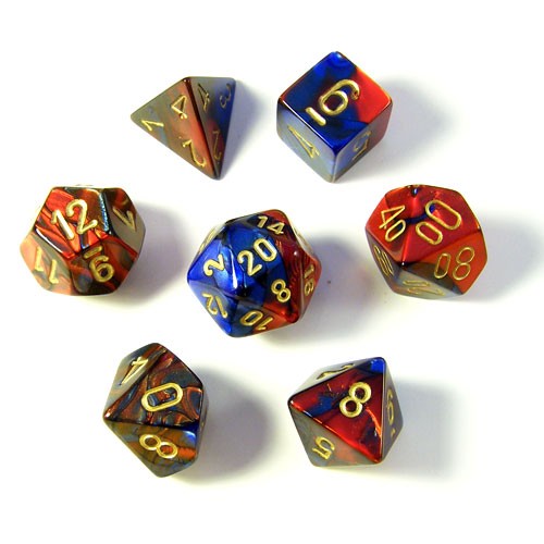 CHX 26429 Gemini Blue-Red/Gold 7-Die Set-1
