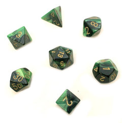 CHX 26439 Gemini Black-Green/gold 7-Die Set-1