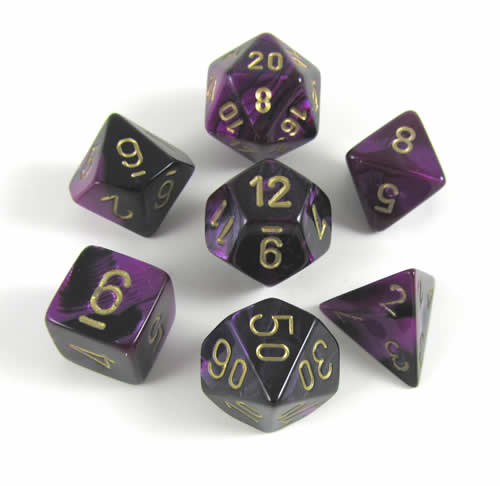 CHX 26440 Gemini Black-Purple/gold 7-Die Set-1