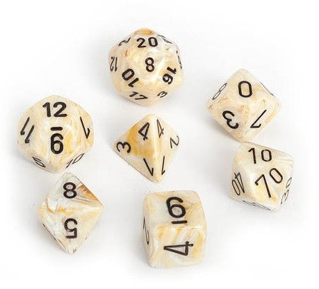 CHX 27402 Marble Ivory/black 7-Die Set-1