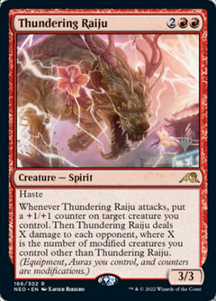 Thundering Raiju (Promo Pack) [Kamigawa: Neon Dynasty Promos]-1