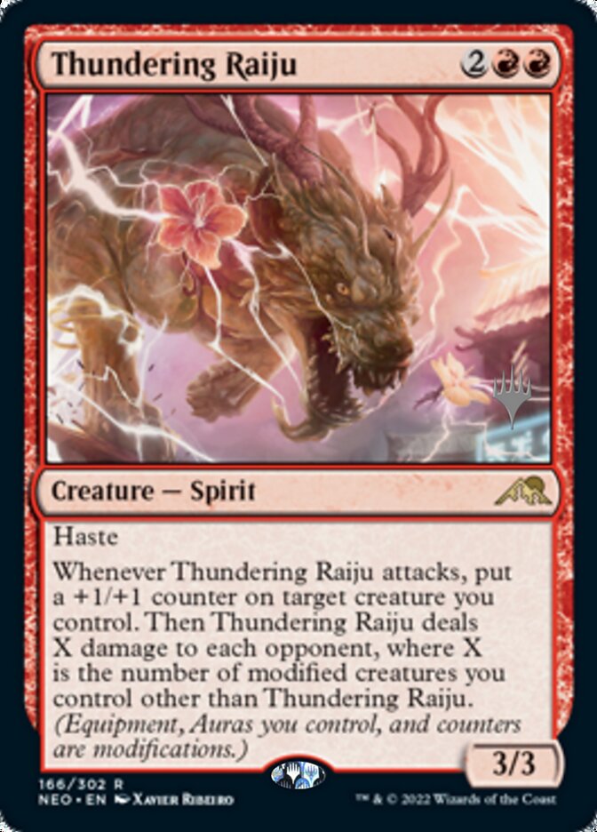 Thundering Raiju (Promo Pack) [Kamigawa: Neon Dynasty Promos]-1